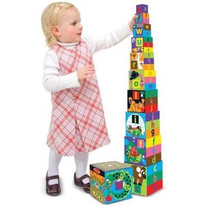 Melissa & Doug Luxe alfabetblokken voor stapelen en nesten (10 stuks)