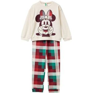 United Colors of Benetton Pig(shirt + broek) 3P050P09N pyjamaset, wit, M voor meisjes