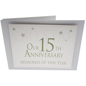 white cotton cards Range, Crystal op onze 15e verjaardag herinneringen van dit jaar, kleine waarde album, (Code TVAW15)
