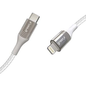 Green_e iPhone snellaadkabel [Apple MFi gecertificeerd] Lightning-kabel met extra sterke aansluiting voor iPhone 12/12 Pro/12 Pro Max/11/11 Pro/X/XS/XR/8/8 Plus/7/7 Plus... – 2 m – wit