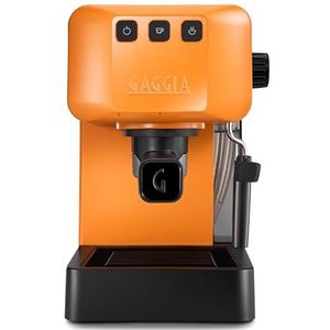 Gaggia EG2109 Orange Handmatige espressomachine, gemalen of pads, POD-systeem voor romige espresso's met pads, automatische voorzetfunctie, 15 bar, nieuw model 2023, 100% Made in Italy, oranje