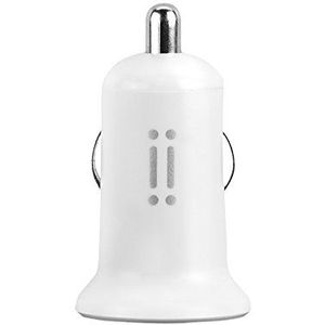 aiino Car Charger Auto USB Auto Oplader 1 USB-poort 2.4A voor Samsung Smartphone & Tablet PC - Wit