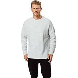 Urban Classics Herentrui Cut On Sleeves Interlock Crew Sweatshirt, grijs (Lightgrey 00143), S