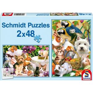 Schmidt – 55446 – puzzel – Trio D'Amis – 2 keer 48 stukjes.