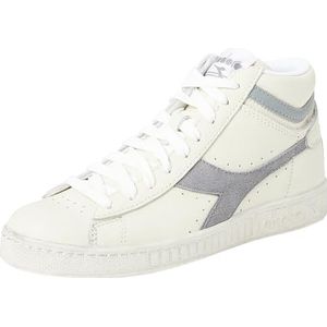 Diadora Game L High Waxed Suede Pop, uniseks, volwassenen, wit/Ultimate Gray, 36,5 EU, Wit Ultimate Gray