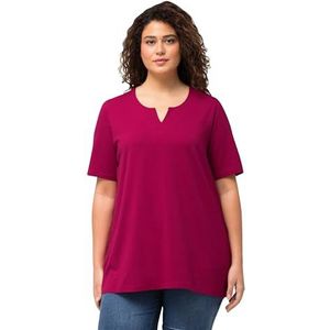 Ulla Popken Dames, A-lijn, tuniekhals, halve mouw T-shirt, wilde bloemen, 50/52