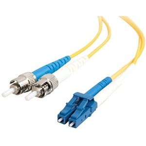 C2G 1m Fibre/Fiber Optic kabel voor Gigabit Ethernet Applications LC/ST LSZH Duplex Multimode 9/125 SM Fibre