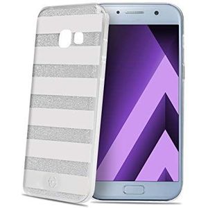 Celly Stripes beschermhoes voor Samsung Galaxy A5 2017, zilver