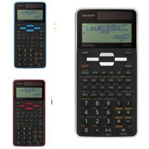 SHARP Wetenschappelijke rekenmachine LCD 16 cijfers kleur rood