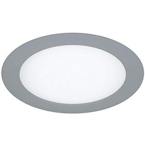 Wonderlamp W-E000122 LED-plafondlamp, extra vlak, rond, grijs, 18 W (1450 lm), 4000 K (neutraal licht)
