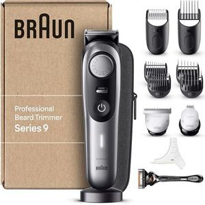 Braun Professionele baardtrimmer Series 9 BT9440, trimmer met barbier-accessoires en 180 minuten looptijd