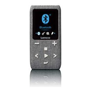 Lenco Xemio-861 - Bluetooth MP3-speler - 8 GB micro-SD-kaart - Bluetooth - FM-radio - spraakmemofunctie - 1,8" TFT display - E-bookfunctie - tot 64 GB opslagruimte - grijs