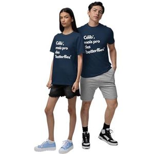 Republic of California Unisex URCTS026-XXL-NA Celib-mais-Pro-des-Batterflies-T-Shirt- Navy, XXL, Marine., XXL