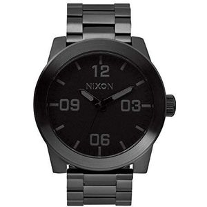 Nixon horloge corporal, zwart (all black), roestvrij staal