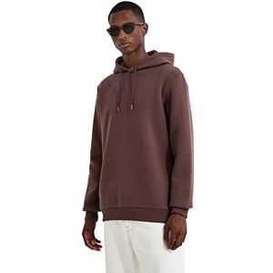 Koton Basic Hoodie voor heren, lange mouwen, bruin (542), S