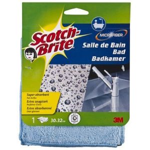 Scotch-Brite Microvezeldoek absorberend - Extra absorberend, kleur: blauw, afmetingen: 32 x 30 cm