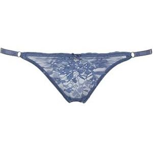 EMPORIO ARMANI Eternal LACE T-string slipje voor dames, blauw, L, Blauw, L
