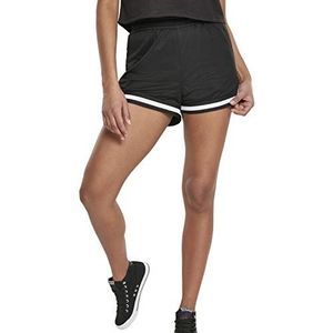 Urban Classics Dames Dames Stripes Mesh Hot Pants Shorts, zwart (Black 00007), 4XL Kurz