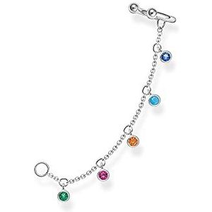 Thomas Sabo Oorklem voor dames, kleurrijke stenen, 925 sterling zilver, EC0025-477-7