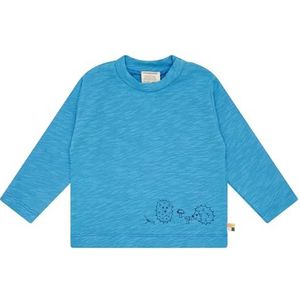 loud + proud Unisex kinderen slub jersey, GOTS gecertificeerd shirt, azuur, 110-116