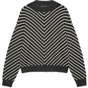 VERO MODA - VMCAPRICORN - Trui - Zwart / Wit - Losse Pasvorm