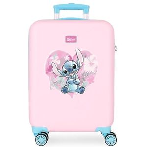 Joumma Disney Heart Stitch, handbagage, roze, 38 x 55 x 20 cm, stijf, 2 kg, 35 liter, Roze, Eén maat, cabinekoffer