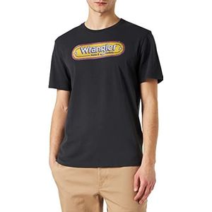 Wrangler T-shirt voor heren, faded black, X-Large, Verguld zwart., XL