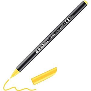edding 1200 viltstift fijn - geel - 1 stift - ronde punt 1 mm - viltpunt voor tekenen en schrijven - voor school of mandala