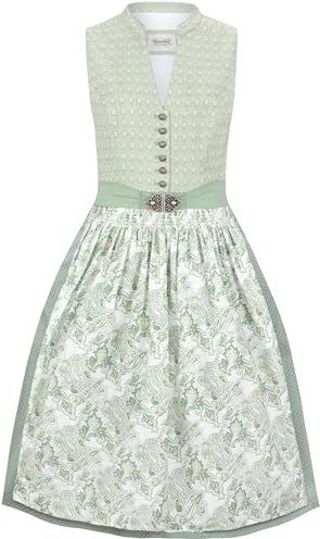 STOCKERPOINT Dirndl 'Leandra'  pastelgroen / wit