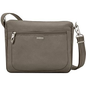 Travelon Anti-diefstal klassieke kleine E/W Cross Body Bag, nootmuskaat, 10,5 x 8,5 x 2,5
