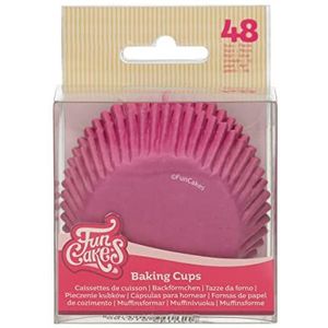 FunCakes Baking Cups Roze: Perfect Voor Alle Cupcakes, Cupcakes En Meer, Taart Decoratie, Pk/48