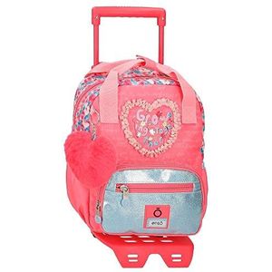 Enso Together Growing Kleine rugzak met trolley, roze, 23 x 28 x 10 cm, polyester, 6,44 l