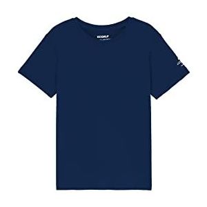 ECOALF - T-shirt voor kinderen, balf, katoen, gerecyclede stof, katoenen T-shirt voor kinderen, T-shirt met korte mouwen, basic T-shirt, maat 8 jaar, indigoblauw, Indigo Blauw, 8 jaar