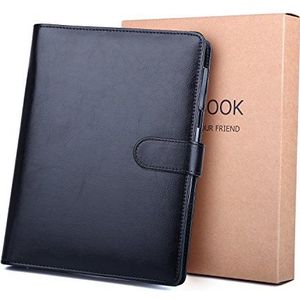 BESTOO Notebook A5 Leer Bekleed Filofax Hervulbare Notepad Reisdagboek 200 Dikke Pagina's, Cadeau voor Mannen en Vrouwen (Zwart)