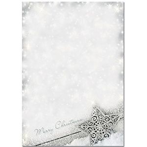 SIGEL DP136 kerstbriefpapier in zilver sterdesign, A4, 100 vellen