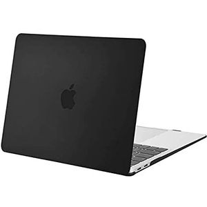 MOSISO Compatibel met MacBook Air 13"" M1 A2337 A2179 A1932, harde beschermhoes compatibel met MacBook Air M1 13,3 inch 2021, 2020, 2019, 2018, Retina Touch ID, zwart