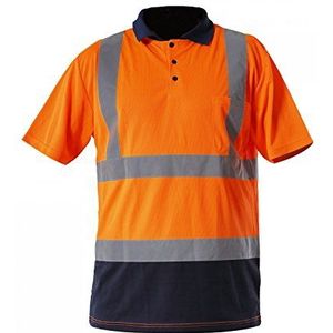 LAHTI PRO L4030106 heren waarschuwingsbescherming Polo-T-shirt CE, 13688, EN 20471-oranje, maat 3XL/60