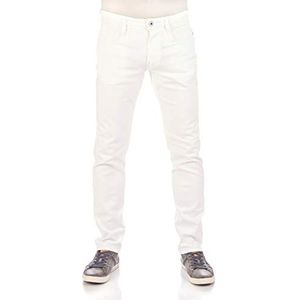 Replay Heren Anbass Jeans, Wit (001 White), 31W / 32L, wit (001 wit)., 31W / 32L