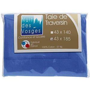 Nuit des Vosges 2104622 Cotoval kussensloop voor nekrol, eenkleurig, katoen, 43 x 185 cm, kleur: naturel