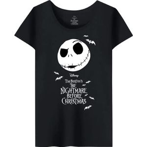 Disney Jack Head, WOJACKDTS019, T-shirt voor dames, zwart, maat XL, Zwart, XL