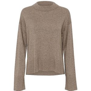 Part Two Damestrui, ronde hals, ontspannen pasvorm, met brede schouders, Mink Melange, L