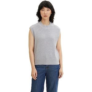 TOM TAILOR Dames Trui met rolkraag 1033540, 30282 - Concrete Grey Melange, XXL
