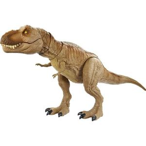 Jurassic World Legendarische Brullende Tyrannosaurus Rex, grote actiefiguur met oeraanvalfunctie, geluid, realistisch schudden, beweegbare gewrichten; vanaf 4 jaar