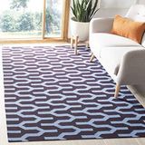 Safavieh Dhurrie tapijt, DHU630 modern 120 x 180 cm Lila/Blau