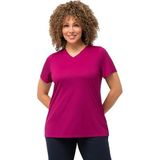 Ulla Popken - Shirt - Magenta - V-hals - Kwartmouw - Normale Pasvorm