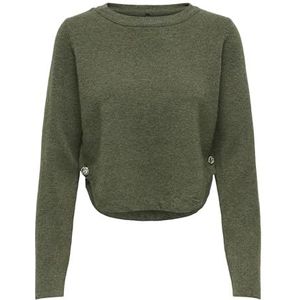 Onlramone Ls Button Detail O-Neck KNT, Kalamata, XL