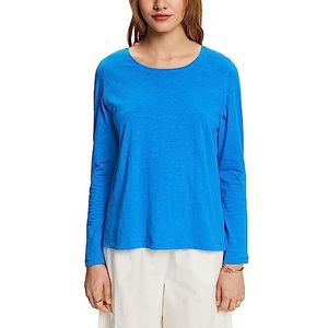 ESPRIT Jersey longsleeve, 100% katoen, blauw, XXS