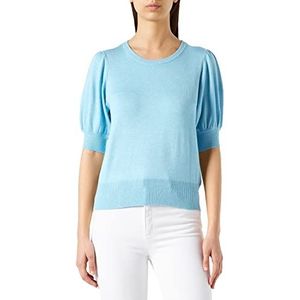 Minus Liva Knit Tee T-shirt voor dames, blauw (pasific blue melange), L