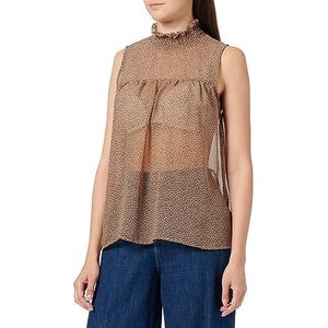 TILDEN Damesblouse 37330997, bruin wolwit, L, bruin wolwit, L