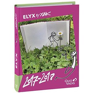 Quo Vadis 54213718 vierkante meter agendaboek dagelijkse Elyx, schooljaar/Academiker 2017-2018 week/ZN 12 x 17 cm, Marguerite